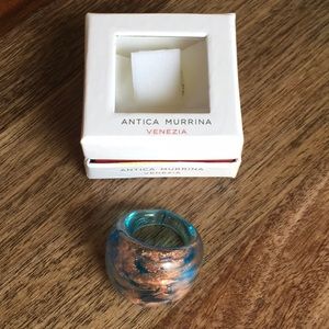 Genuine Murano Glass Ring, size 5